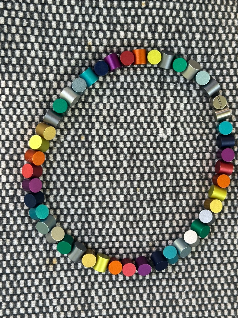 Colorful Multicolor Disc Necklace - Unbranded